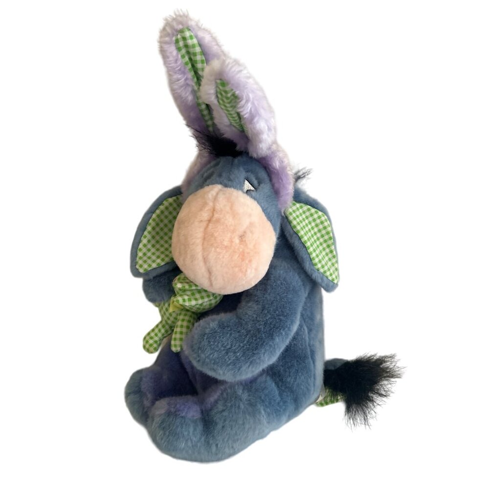 Disney Store Eeyore Bunny Plush With Gingham Bear